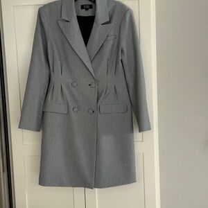 Black & white coat dress